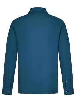 POLO a maniche lunghe in maglia verde acqua