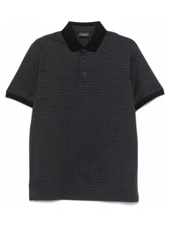 Polo di cotone logo allover
