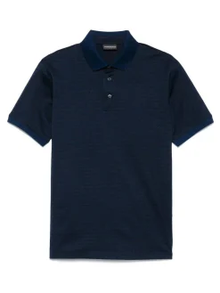 Polo di cotone logo allover