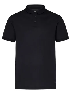 Polo jacquard jersey blu