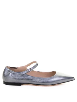 Pomme Dor Ballerina In Pelle Laminata Acciaio