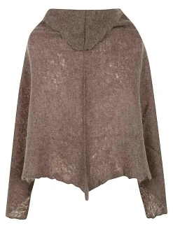 Poncho lavorato a maglia aperto