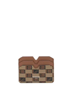 Porta carte in pelle con logo