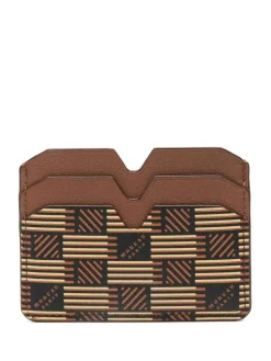 Porta carte in pelle con logo