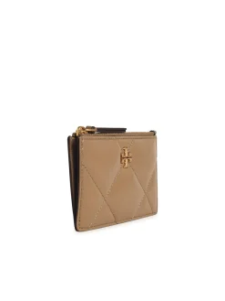 Porta carte Kira in pelle beige
