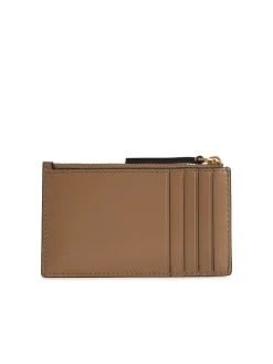 Porta carte Kira in pelle beige