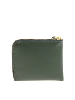 Porta monete verde bottiglia con zip