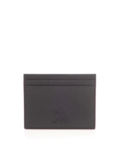 Portacarte borchiato in pelle