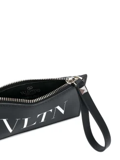Portacarte con cerniera con stampa logo Vltn