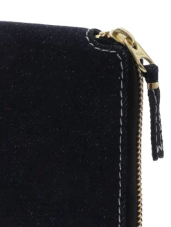 Portafoglio blu in denim