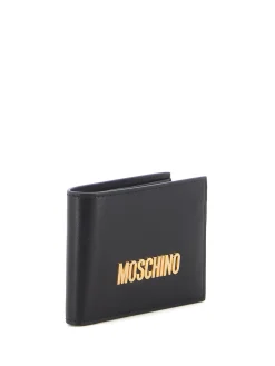 Portafoglio con logo in metallo