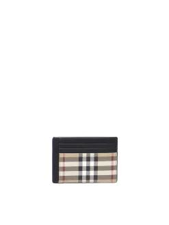 Portafoglio con motivo check vintage
