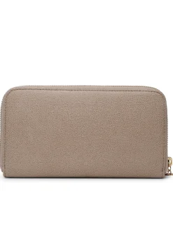 Portafoglio continental in poliestere beige