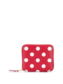 Portafoglio in pelle stampata pois