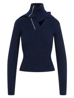 Pullover montato a spalla pizzicata