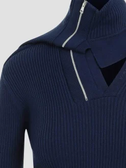 Pullover montato a spalla pizzicata