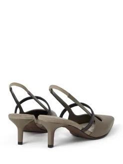 Pumps Con Cinturino Posteriore Monili