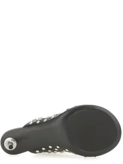 Sabot in pelle con borchie