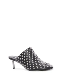 Sabot in pelle con borchie