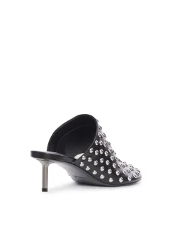 Sabot in pelle con borchie