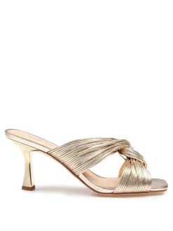 Sabot in pelle metallizzata