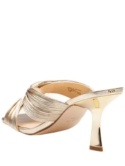 Sabot in pelle metallizzata