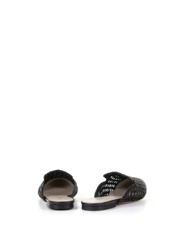 Sabot Nero Intrecciato