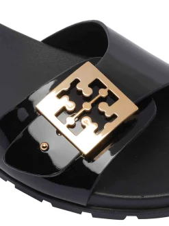 Sandali a scorrimento della fibbia nera