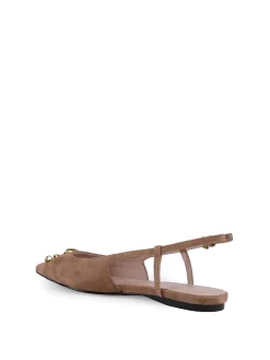 Sandali c-me slingback in pelle scamosciata