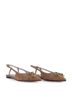Sandali c-me slingback in pelle scamosciata