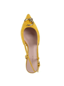 Sandali c-me slingback in pelle scamosciata
