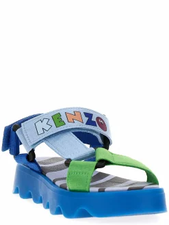 Sandali con fascia con logo