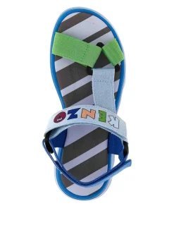 Sandali con fascia con logo