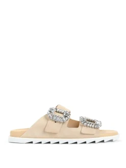 Sandali con fibbia strass sciocca