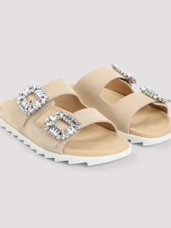 Sandali con fibbia strass sciocca