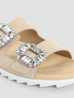 Sandali con fibbia strass sciocca