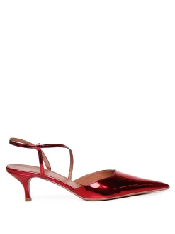 Sandali demi in pelle specchio