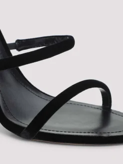 Sandali di serpente in velluto Ren Caovilla