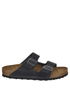 sandali in nero oliato