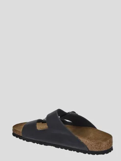 sandali in nero oliato