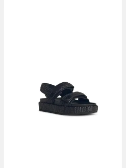 Sandali in pelle nera kira