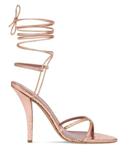 Sandali Linda con tallone in pelle dorata