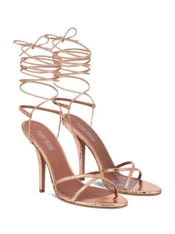 Sandali Linda con tallone in pelle dorata
