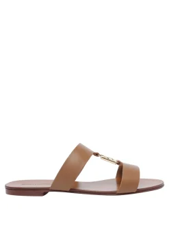 Sandali logo DG in pelle