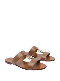 Sandali logo DG in pelle