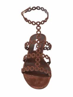 Sandalo Flat Infinity Chain In camoscio