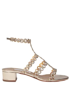 Sandalo Infinity Chain In Pelle Specchiata