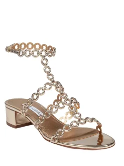 Sandalo Infinity Chain In Pelle Specchiata