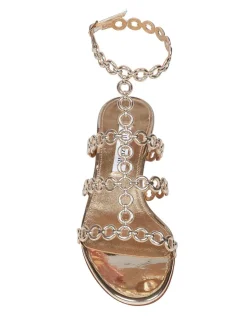 Sandalo Infinity Chain In Pelle Specchiata