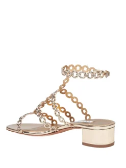 Sandalo Infinity Chain In Pelle Specchiata
